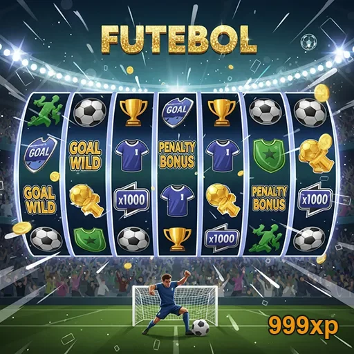 Imagem do jogo de slot de futebol do site 999xp, mostrando símbolos e gráficos vibrantes.